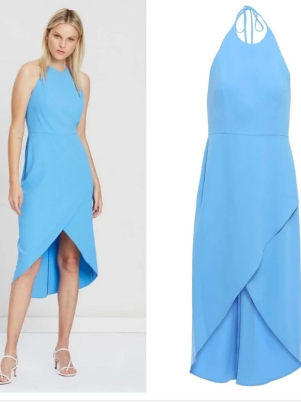 Alicie + Olivia Kristy Halter Neck High/Low Dress size 0